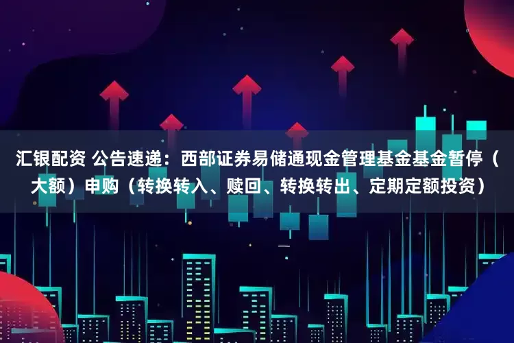 汇银配资 公告速递：西部证券易储通现金管理基金基金暂停（大额）申购（转换转入、赎回、转换转出、定期定额投资）